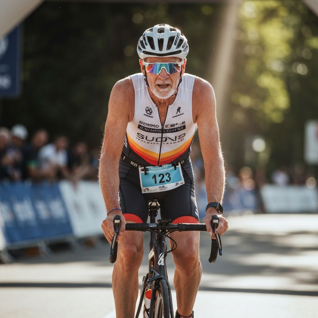 Kevin competing in a triathlon event